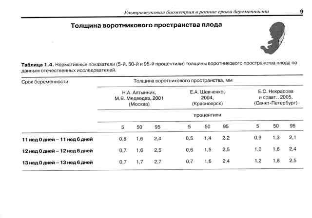 Толщина воротникового пространства